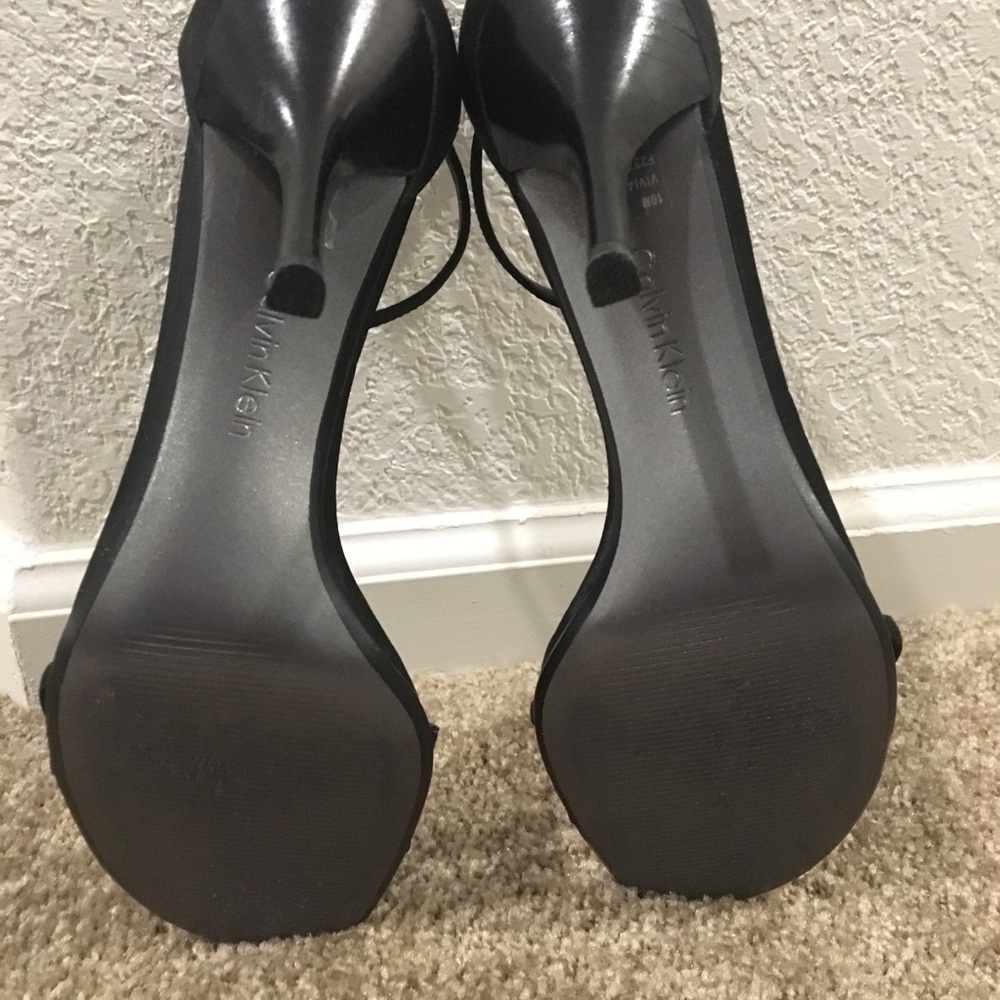 Calvin Klein Rhinestone Sandals Heels Size 10 - Picture 5 of 8